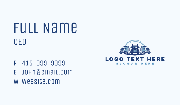 Cargo Truck Forwarding Business Card Design Image Preview