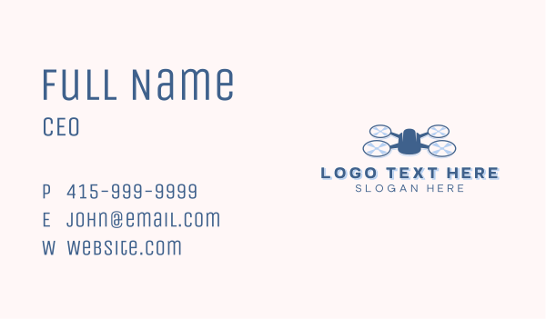 Tech Drone Camera Business Card Design Image Preview