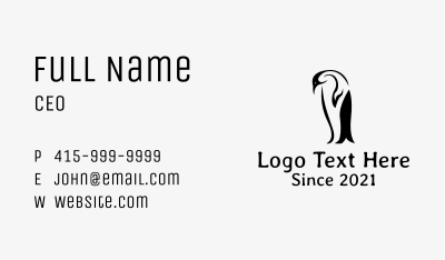 Minimalist Penguin  Business Card Image Preview