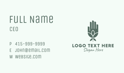 Natural Plant Hand Business Card Image Preview