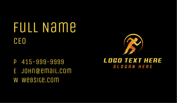 Fast Human Lightning Business Card Design Image Preview