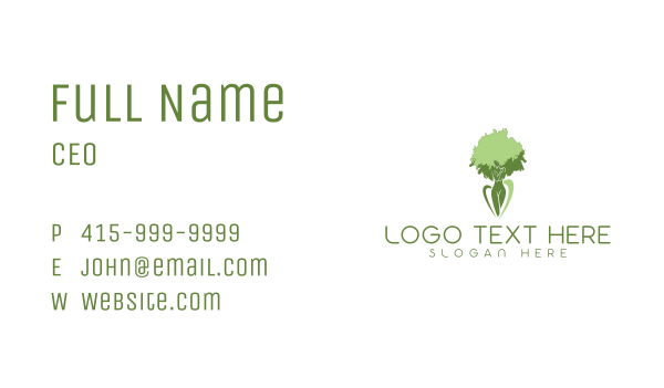 Organic Leaf Woman Business Card Design Image Preview