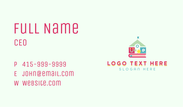 Daycare Childcare Kindergarten  Business Card Design Image Preview
