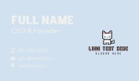 Pixel Cat Kitten Business Card Image Preview