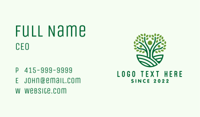 Human Tree Arborist Business Card