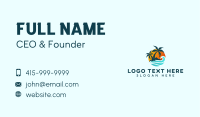 Beach Wave Tropical Business Card Image Preview