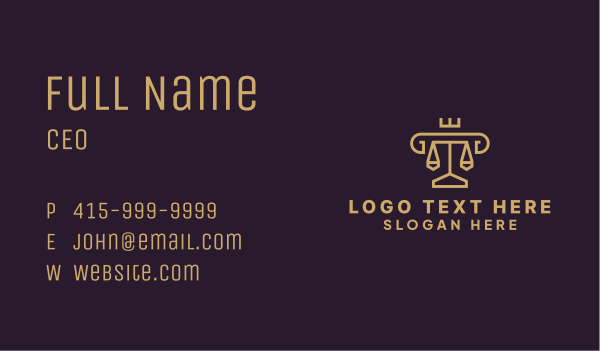 Deluxe Attorney Scale  Business Card Design Image Preview