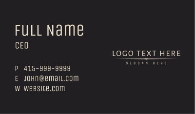 Luxury Classic Wordmark  Business Card Image Preview
