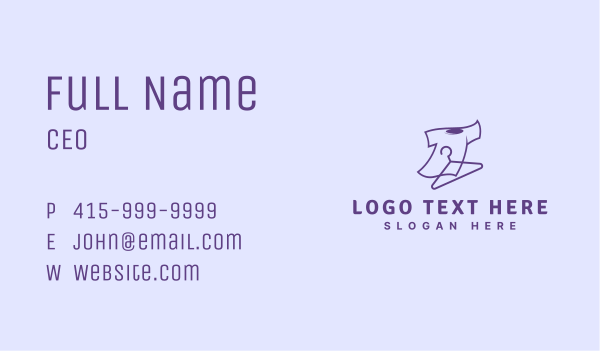 Shirt Hanger Clothing Business Card Design Image Preview