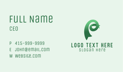 Tech Consultant Letter P Business Card