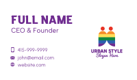 Rainbow Gay Couple  Business Card Image Preview