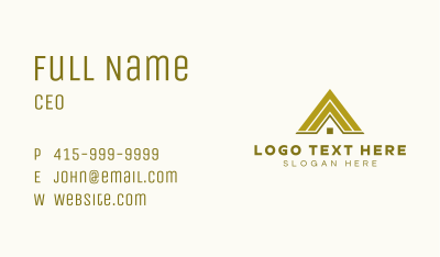 Gold House Roof Business Card Image Preview