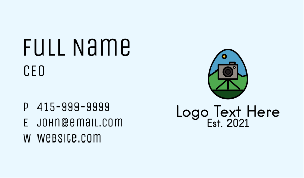 Photo Camera Egg  Business Card Design Image Preview