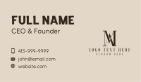 Paralegal M & A Monogram Business Card Image Preview