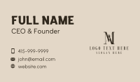 Paralegal M & A Monogram Business Card Image Preview