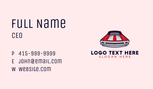 Classic Vintage Car Business Card Design Image Preview