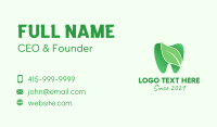 Green Natural Dentist  Business Card Image Preview