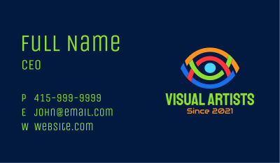Colorful Geometric Eye Business Card Image Preview