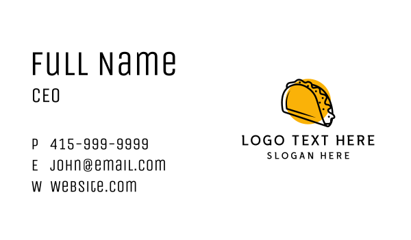 Mexican Taco Restaurant Business Card Design Image Preview