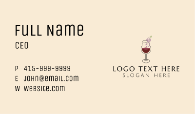 Letter S Grape Wine  Business Card Image Preview