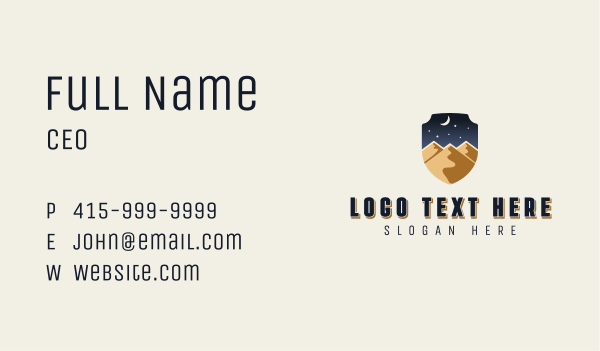 Evening Desert Dune Business Card Design Image Preview