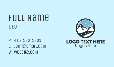 Outdoor Mountain Peak  Business Card Image Preview