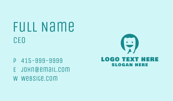Happy Tooth Dentist Business Card Design Image Preview