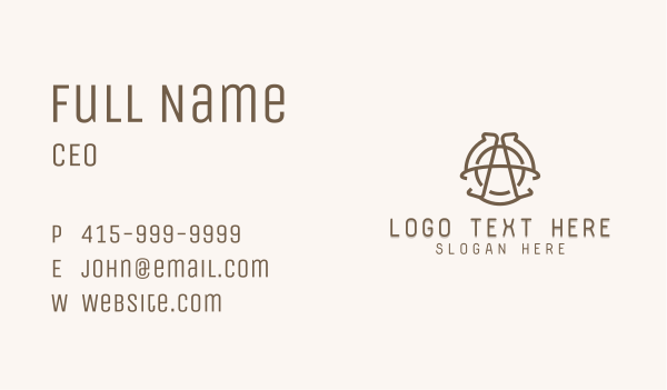 Abstract Emblem Letter A Business Card Design Image Preview