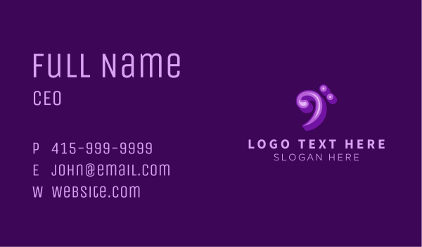 Bass Clef Music Business Card Design Image Preview