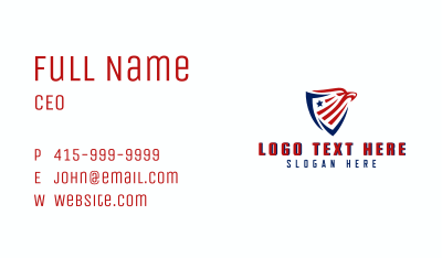 Eagle Patriotic Shield Business Card Image Preview