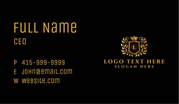 Crest Insignia Crown  Business Card Design Image Preview