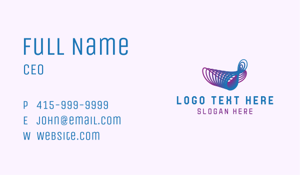 Blue Infinity Ribbons Business Card Design Image Preview