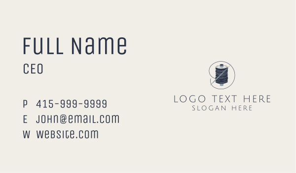 Tailoring Needle Thread Business Card Design Image Preview
