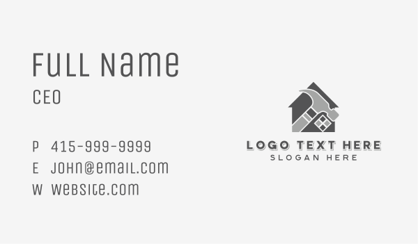 Hammer Carpentry Builder Business Card Design Image Preview