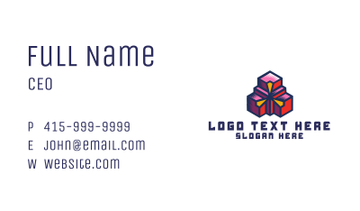 Digital Geometric Boxes Business Card Image Preview