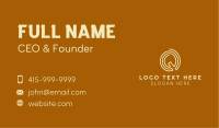 Oval Line Letter Q Business Card Image Preview