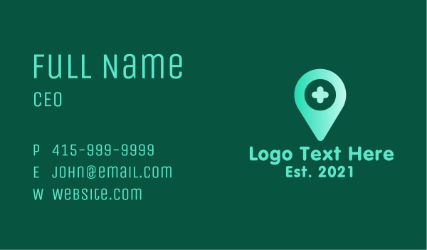 Health c Location Pin Business Card Design Image Preview
