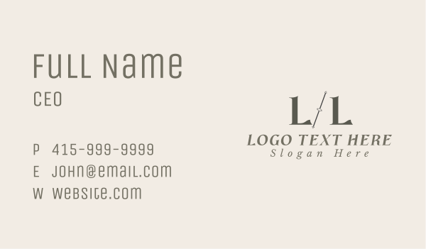 Elegant Luxury Lettermark Business Card Design Image Preview