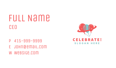 Balloon Party Celebration Business Card Image Preview