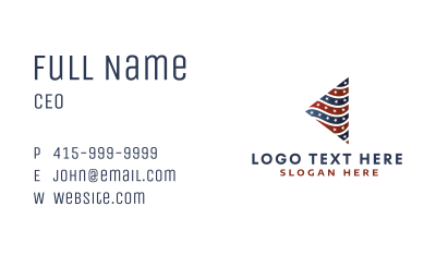 Stars & Stripes Triangle Business Card Image Preview