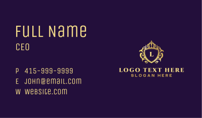 Crown Shield Royal Business Card Image Preview