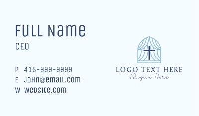 Christian Church Cross Business Card Image Preview