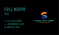 Colorful Letter C Business Card Image Preview