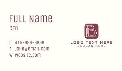 Minimalist Company Letter B Business Card Image Preview