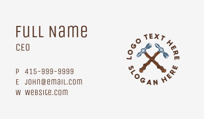 Handyman Hammer Tool Business Card Image Preview