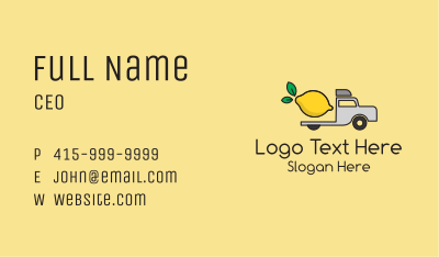 Lemon Truck  Business Card Image Preview