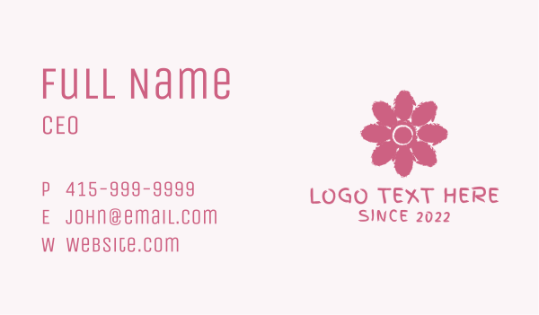 Flower Paint Watercolor  Business Card Design Image Preview
