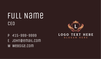 Premium Quality Crest Shield Business Card Image Preview