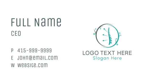 Natural Acupuncture Treatment  Business Card Design Image Preview