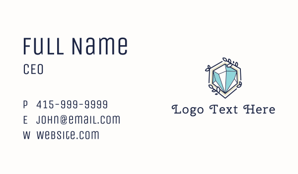 Natural Diamond Gem Business Card Design Image Preview